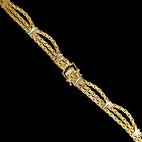 18K Yellow and White Gold Estate Festoon Necklace