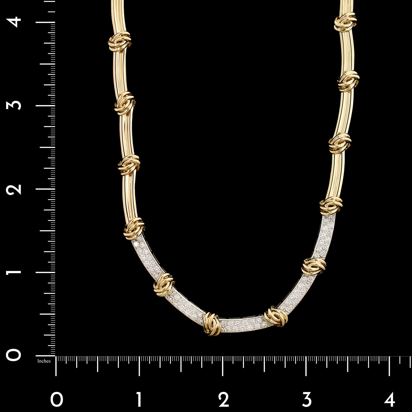 14K Two-tone Gold Estate Diamond Necklace