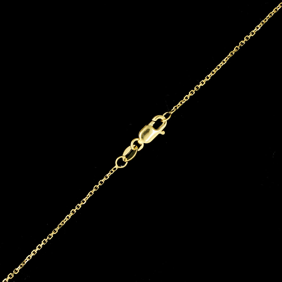 18K Yellow Gold Estate Diamond Cross Pendant Necklace