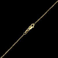 18K Yellow Gold Estate Diamond Cross Pendant Necklace