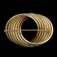 14K Yellow Gold Estate Circle Knot Pin