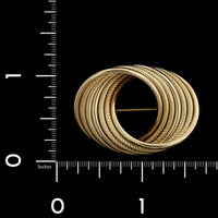 14K Yellow Gold Estate Circle Knot Pin