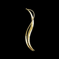 Tom Kruskal 14K Yellow Gold Estate Swirl Pin