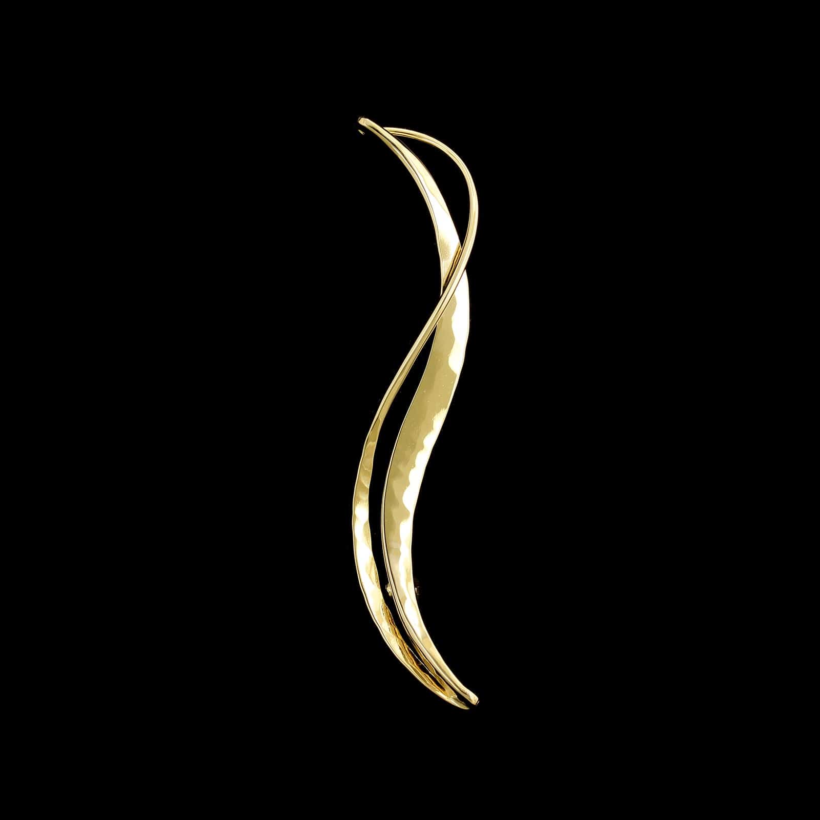 Tom Kruskal 14K Yellow Gold Estate Swirl Pin