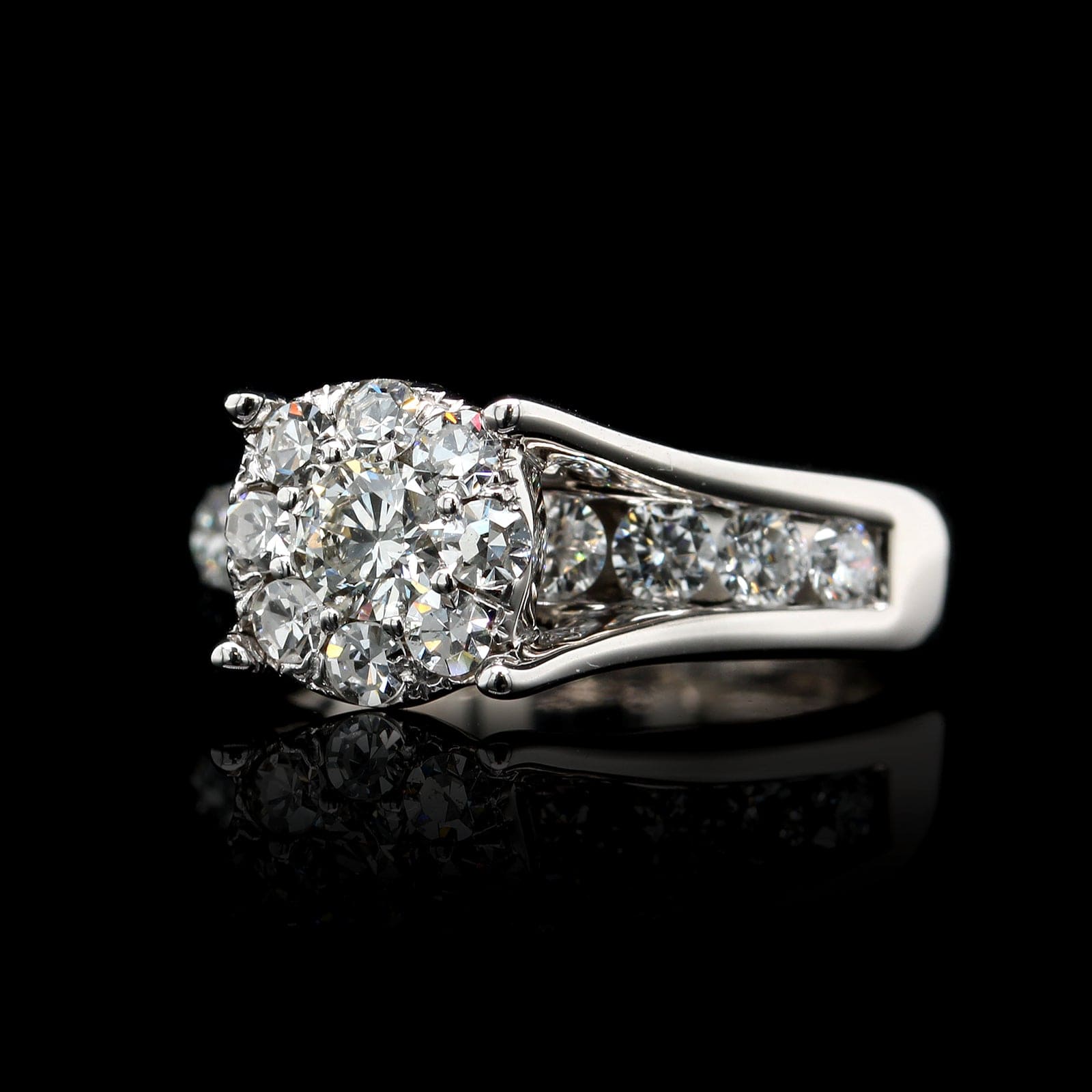 14K White Gold Estate Diamond Ring