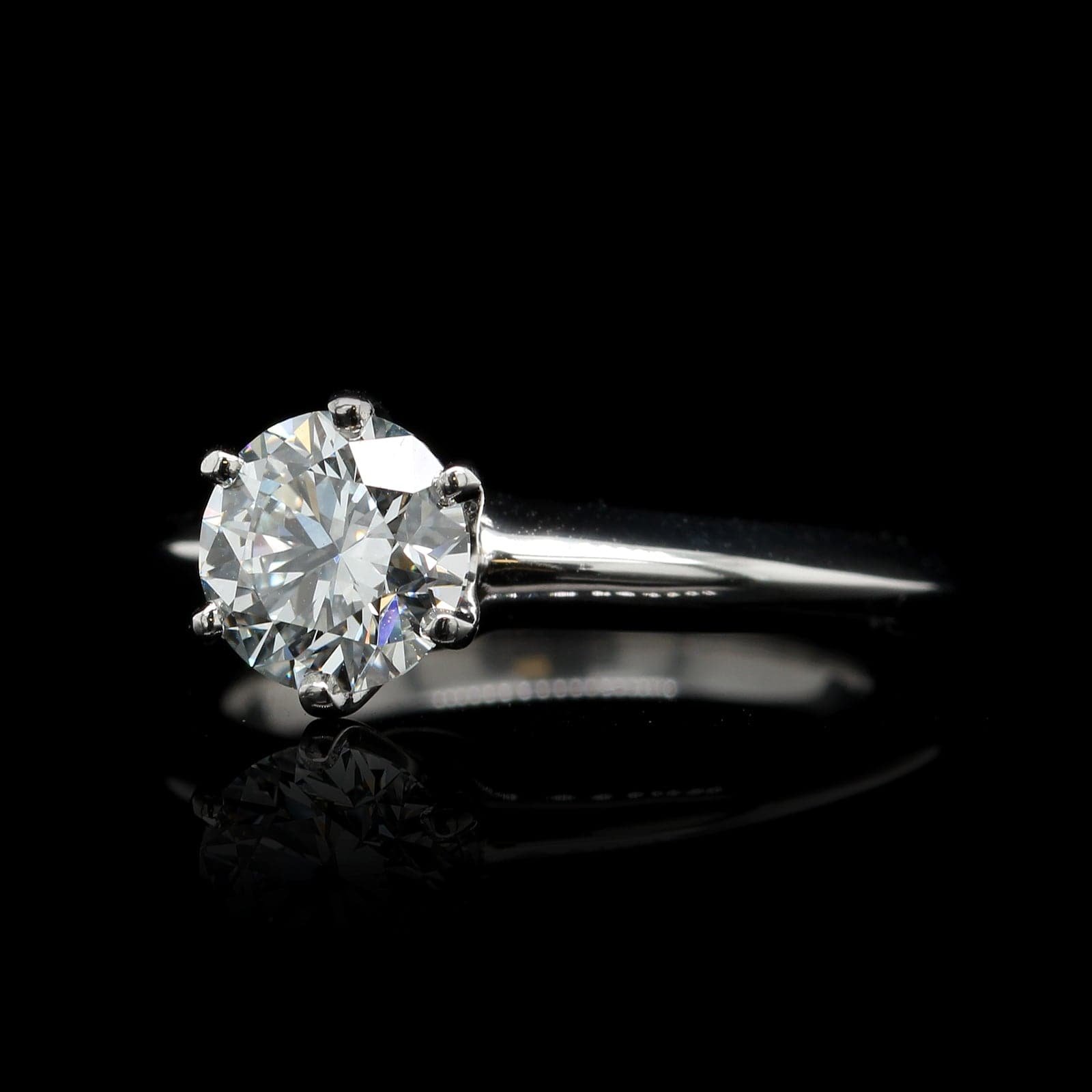 Tiffany & Co. Platinum Estate Diamond Solitaire Engagement Ring