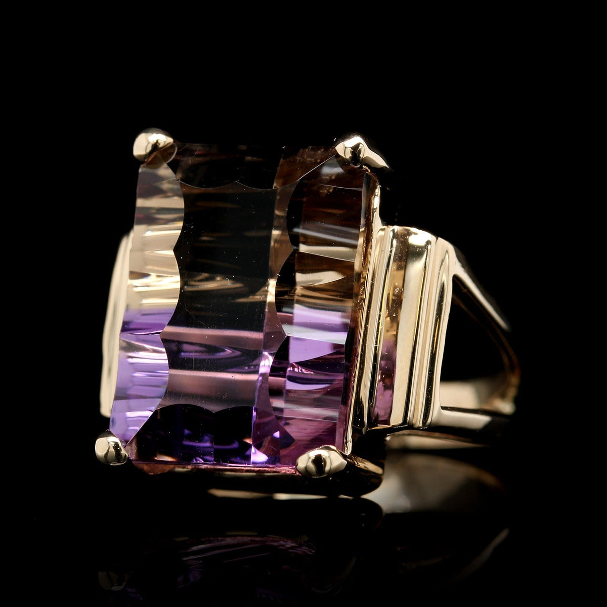 14K Yellow Gold Estate  Ametrine Ring