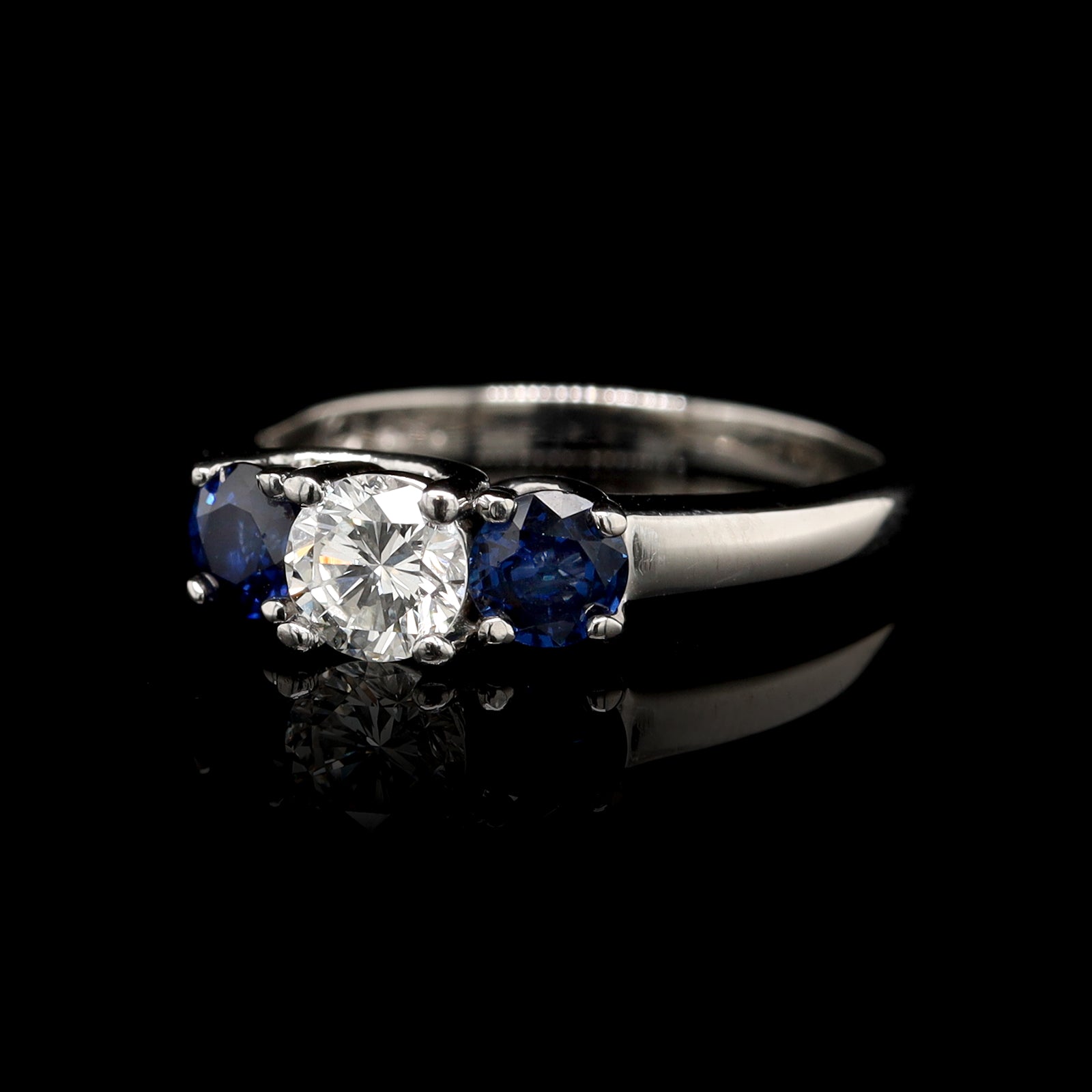 Platinum Estate Sapphire and Diamond Ring