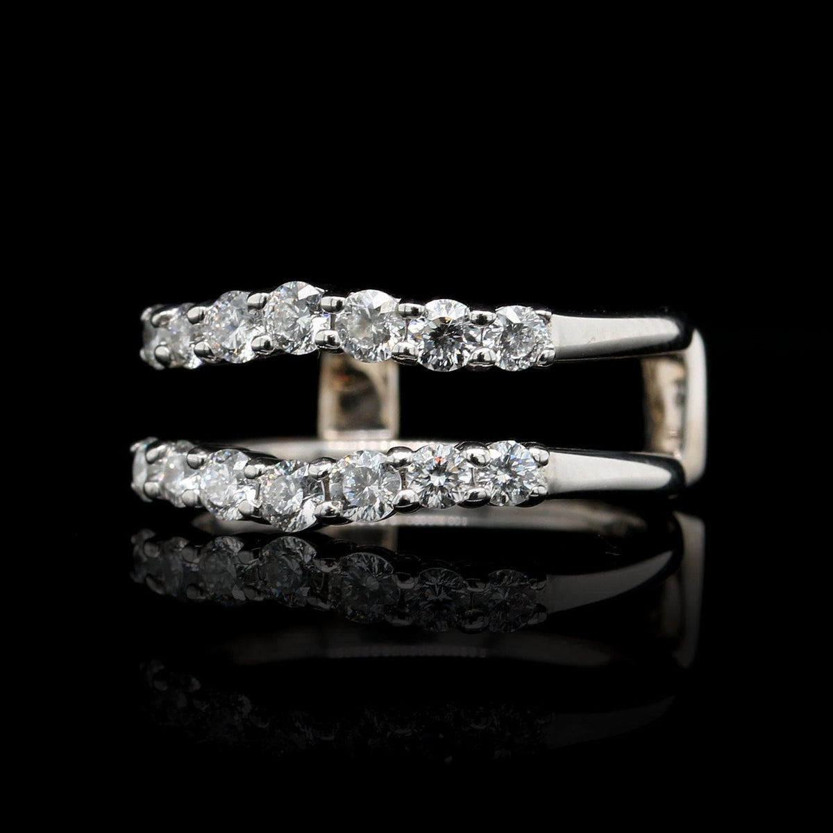 18K White Gold Estate Diamond Wrap Insert Ring