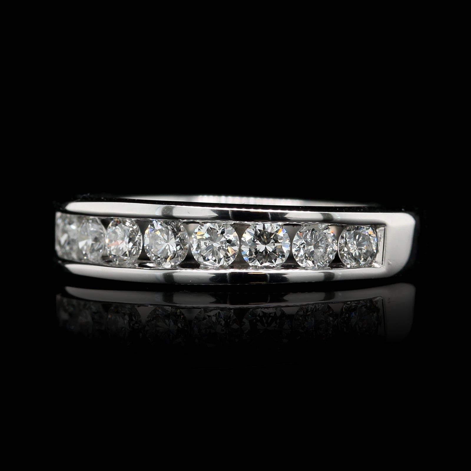 14K White Gold Estate Diamond Band