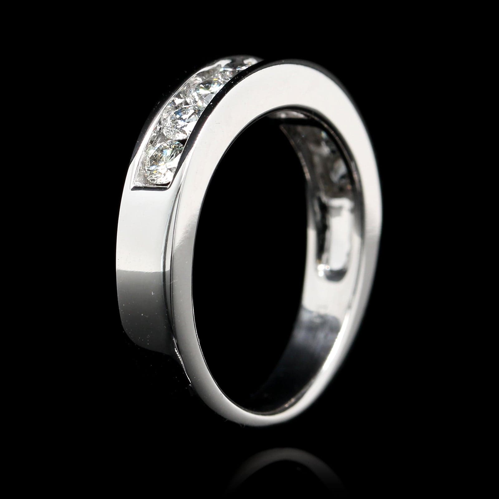 14K White Gold Estate Diamond Band