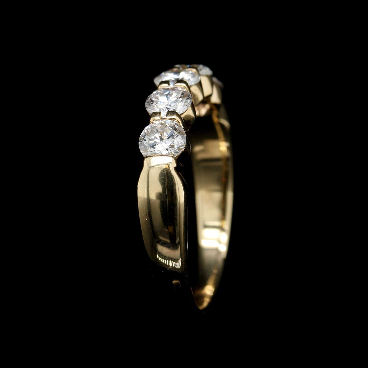 18K Yellow Gold Estate Diamond Band