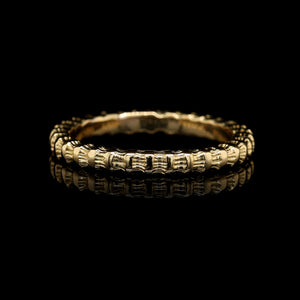 18K Yellow Gold Estate Ribbed Band