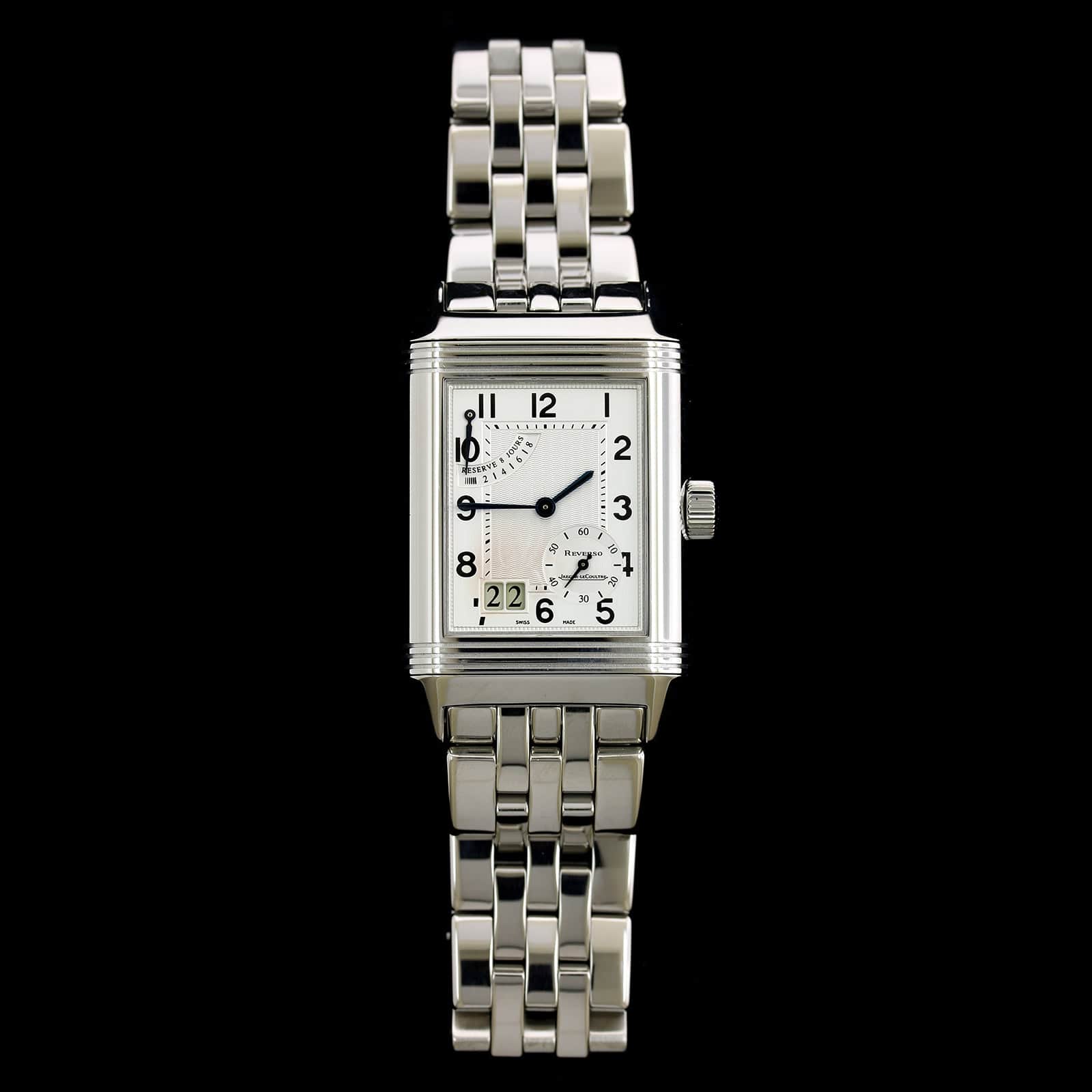 Jaeger-LeCoultre Steel Estate Reverso Grande Date Wristwatch