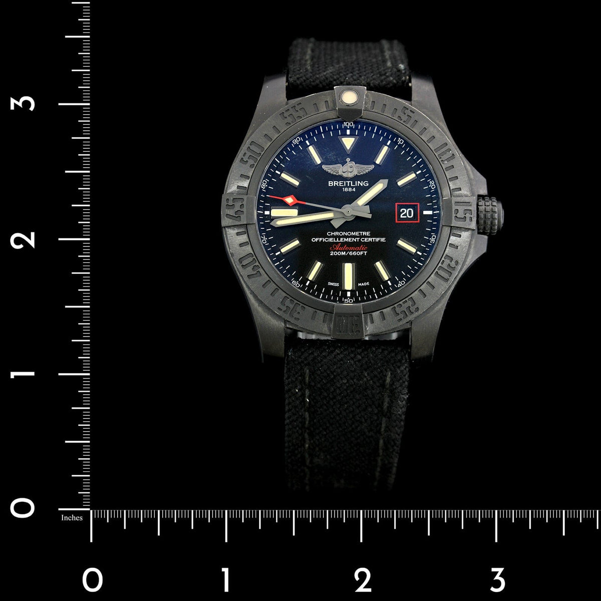 Breitling Titanium Estate Avenger Blackbird Wristwatch