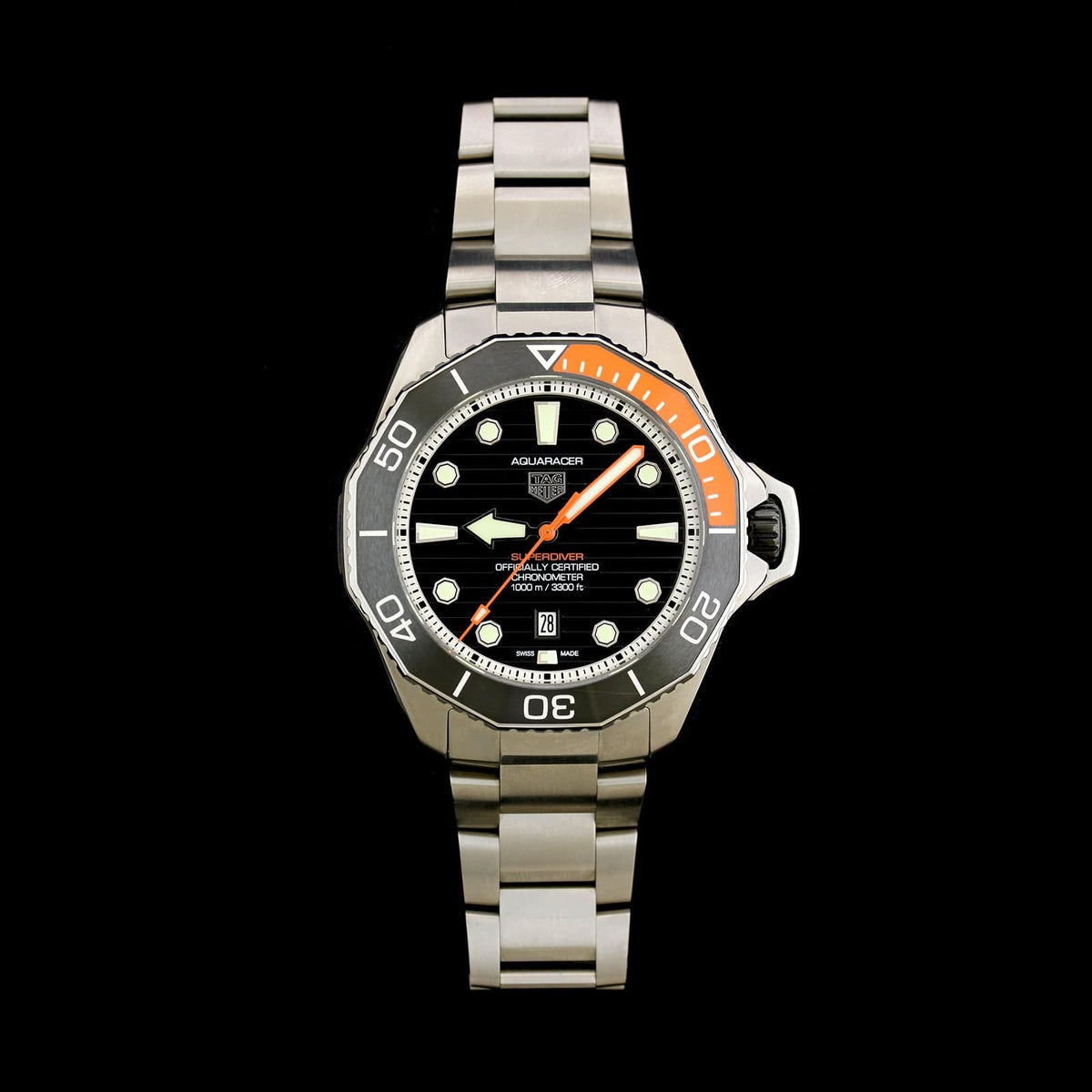 Stainless Steel Pre-Owned TAG Heuer Aquaracer Superdiver Watch