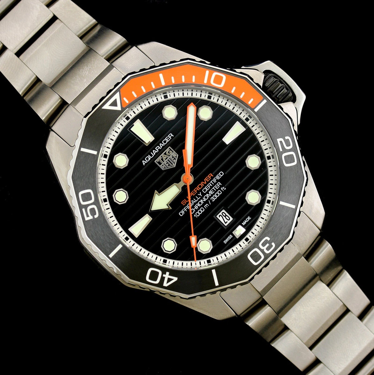 Stainless Steel Pre-Owned TAG Heuer Aquaracer Superdiver Watch