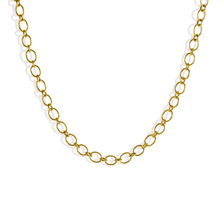 14K Yellow Gold Oval Link Chain