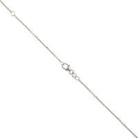 18K White Gold 16-18" Round Cable Link Chain