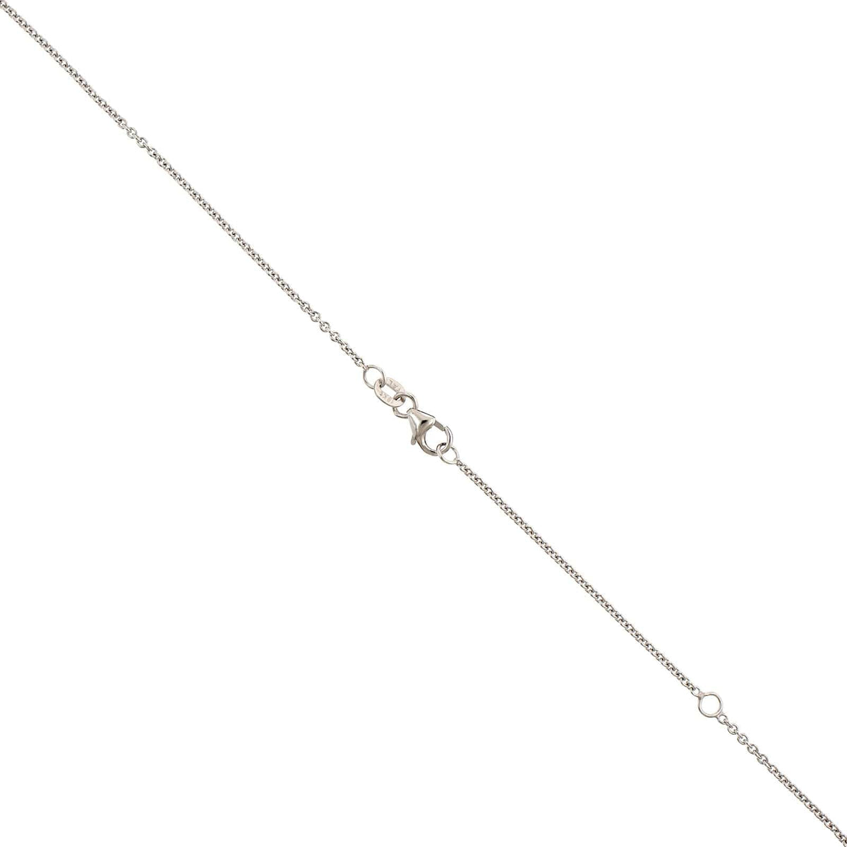 18K White Gold 18-20" Round Cable Link Chain