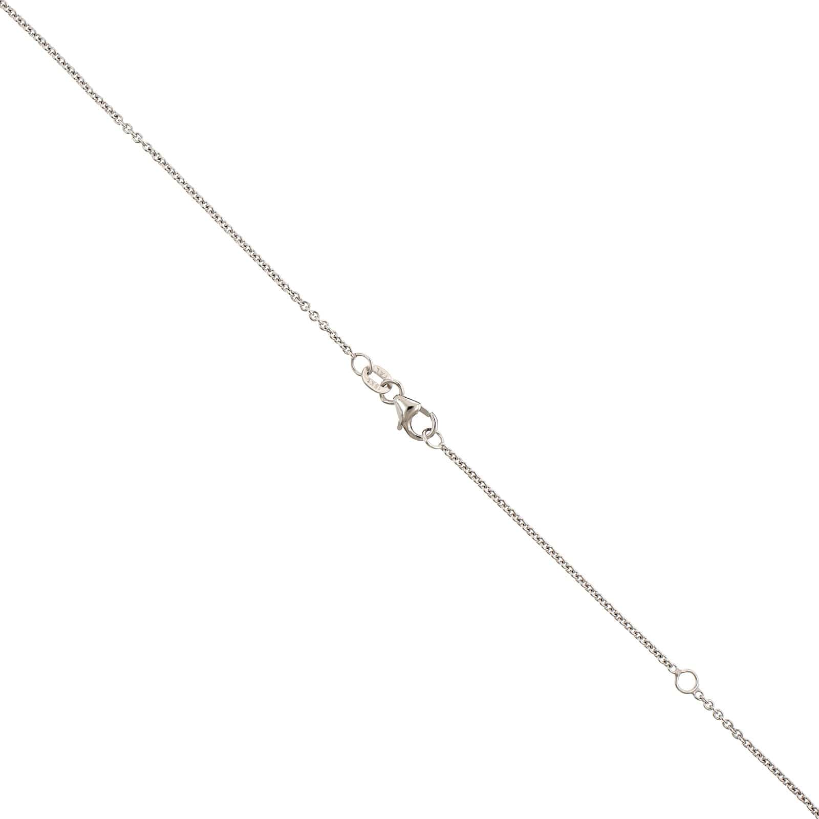 18K White Gold 18-20" Round Cable Link Chain