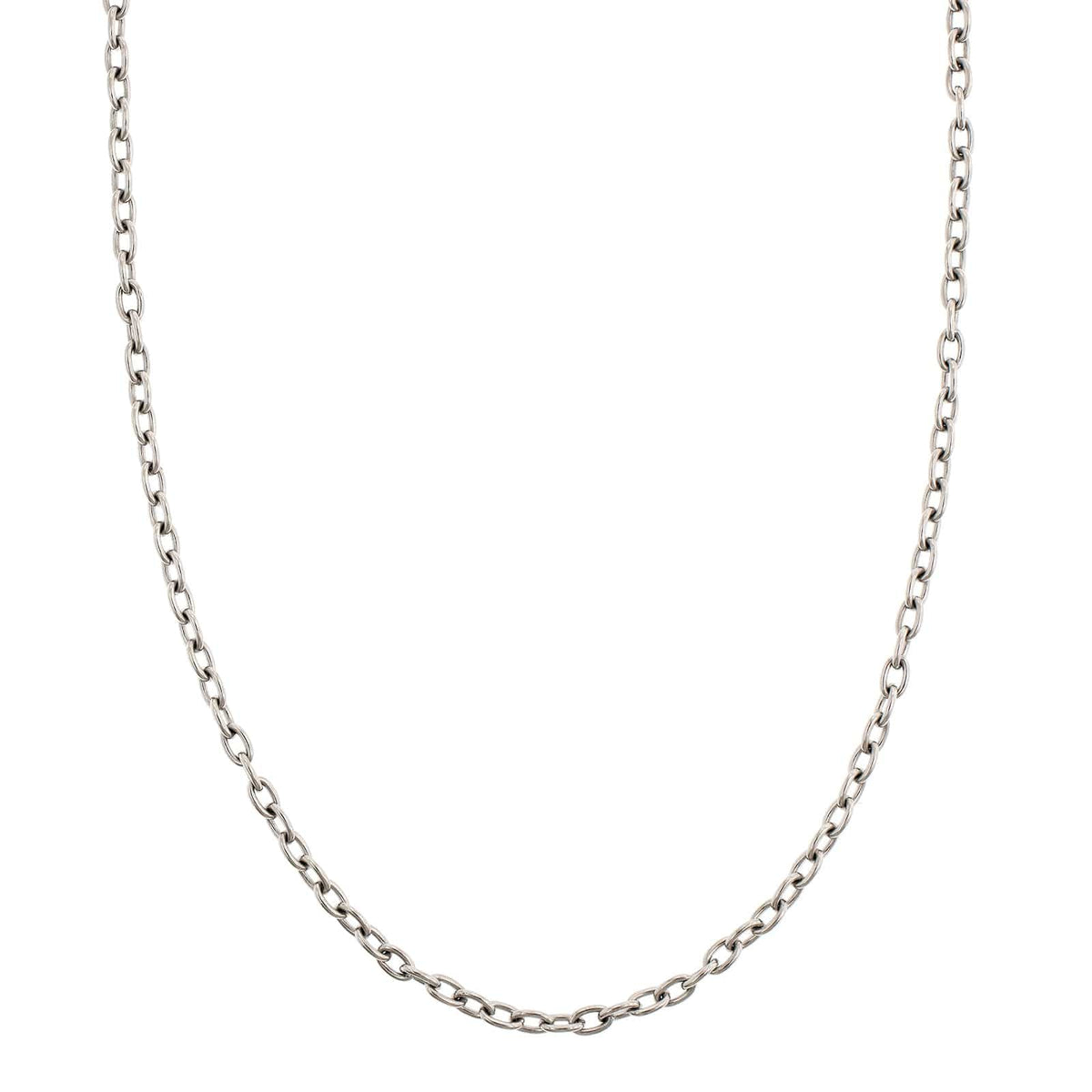 Platinum 18" Solid Cable Link Chain