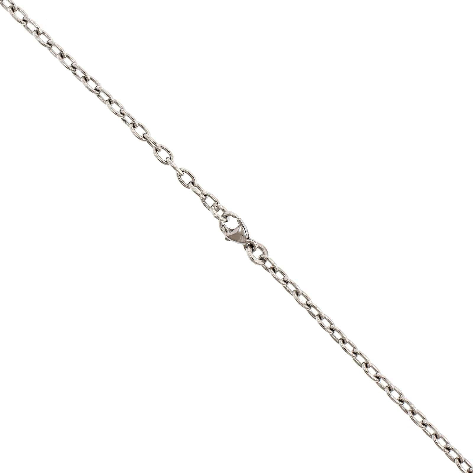 Platinum 18" Solid Cable Link Chain