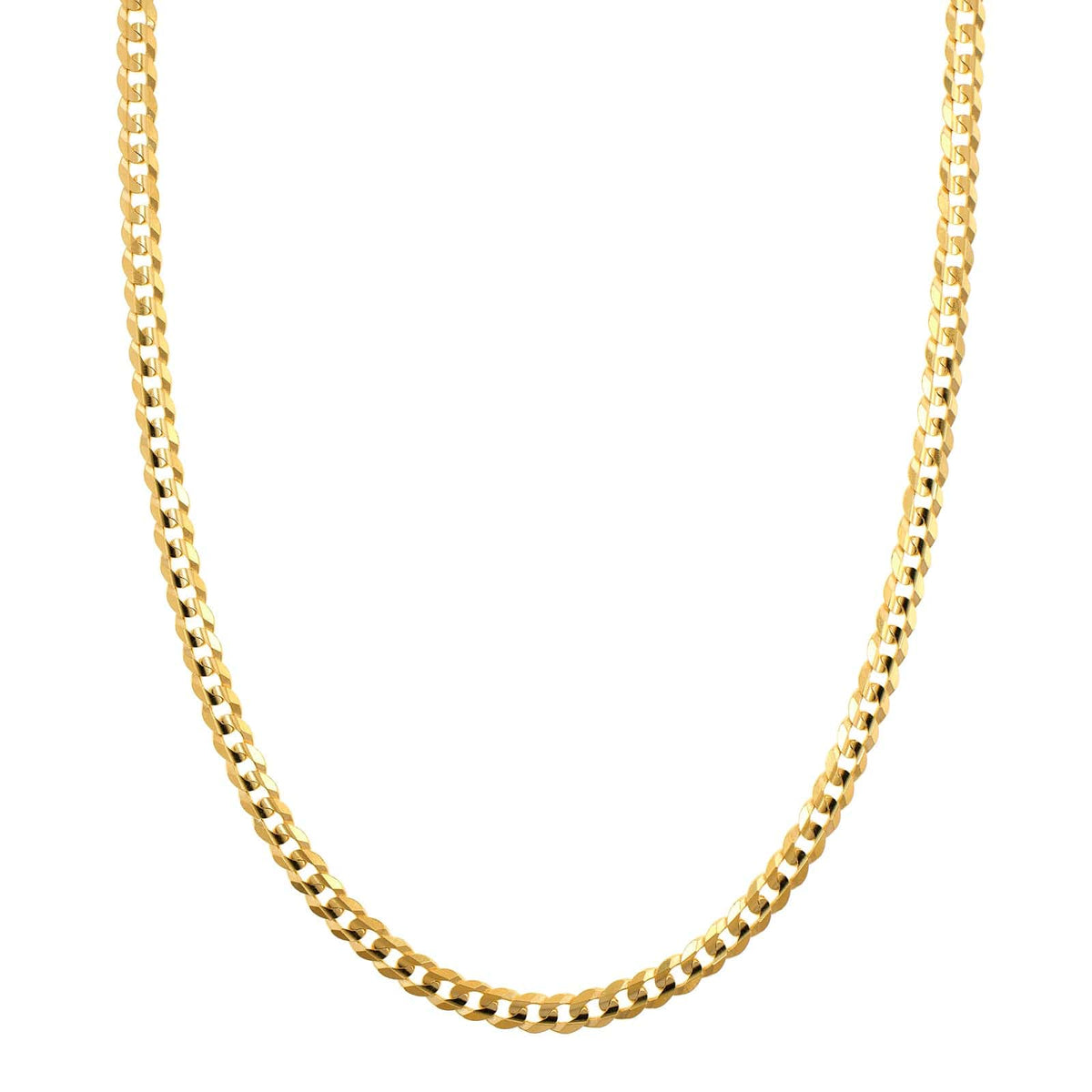 18K Yellow Gold 26" Curb Chain Necklace