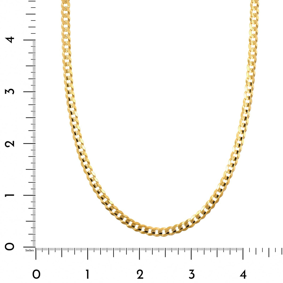 18K Yellow Gold 26" Curb Chain Necklace