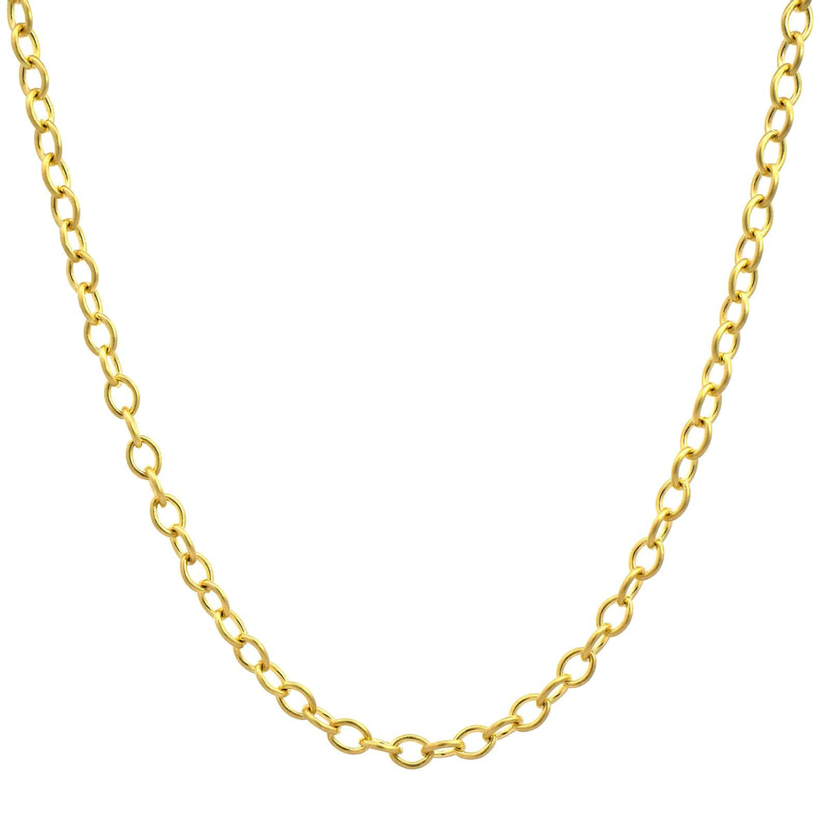 Suzy Landa 18K Yellow Gold 22" Small Round Link Chain Necklace