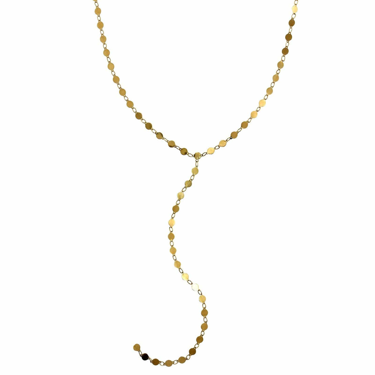 14K Yellow Gold Round Mirror Chain