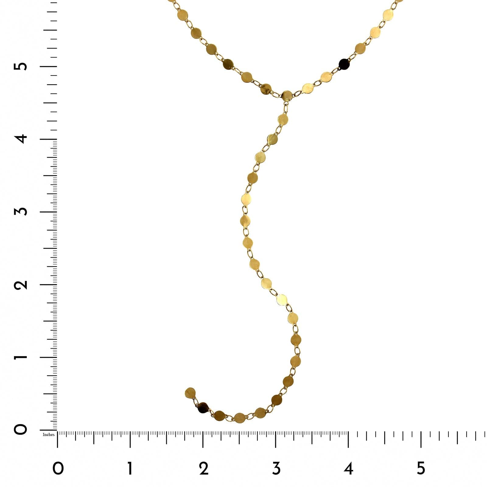 14K Yellow Gold Round Mirror Chain