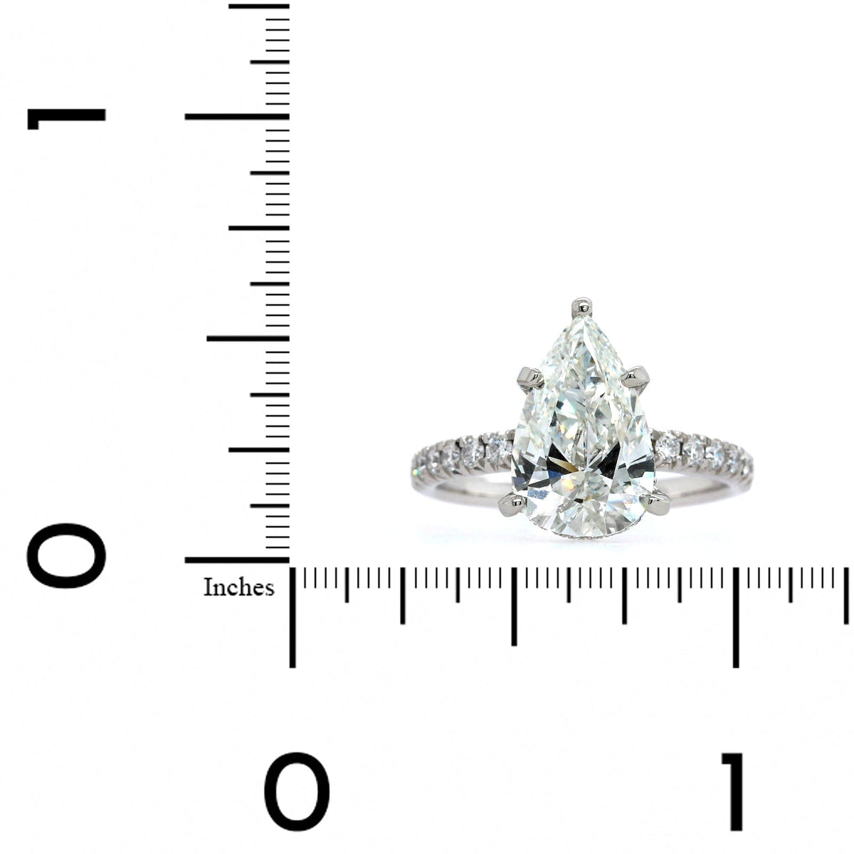 Platinum Pear Shape Diamond Engagement Ring