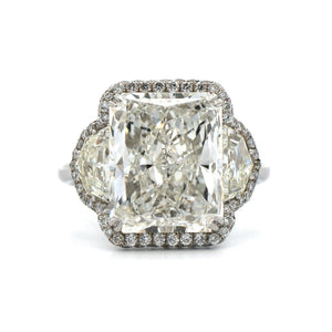 Platinum Radiant Cut Diamond Engagement Ring