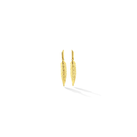 Cadar 18K Yellow Gold Small Feather Drop Earrings