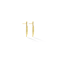 Cadar 18K Yellow Gold Small Feather Drop Earrings