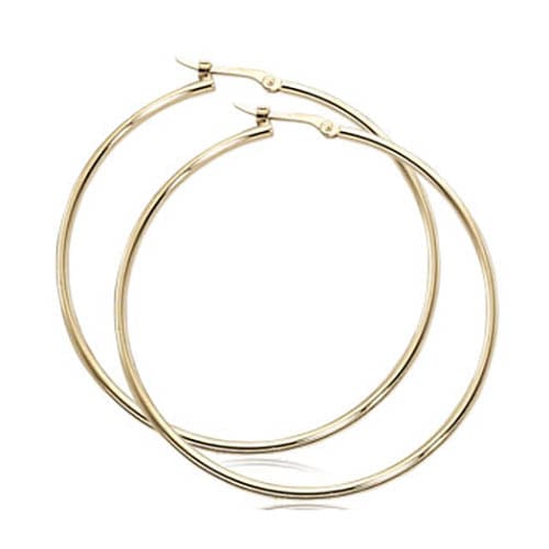 14K Yellow Gold Hoop Earrings