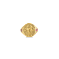 18K Yellow Gold Eros Pink Sapphire Ring