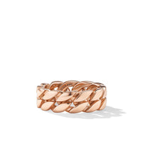 Curb Chain Band Ring in 18K Rose Gold, 8mm