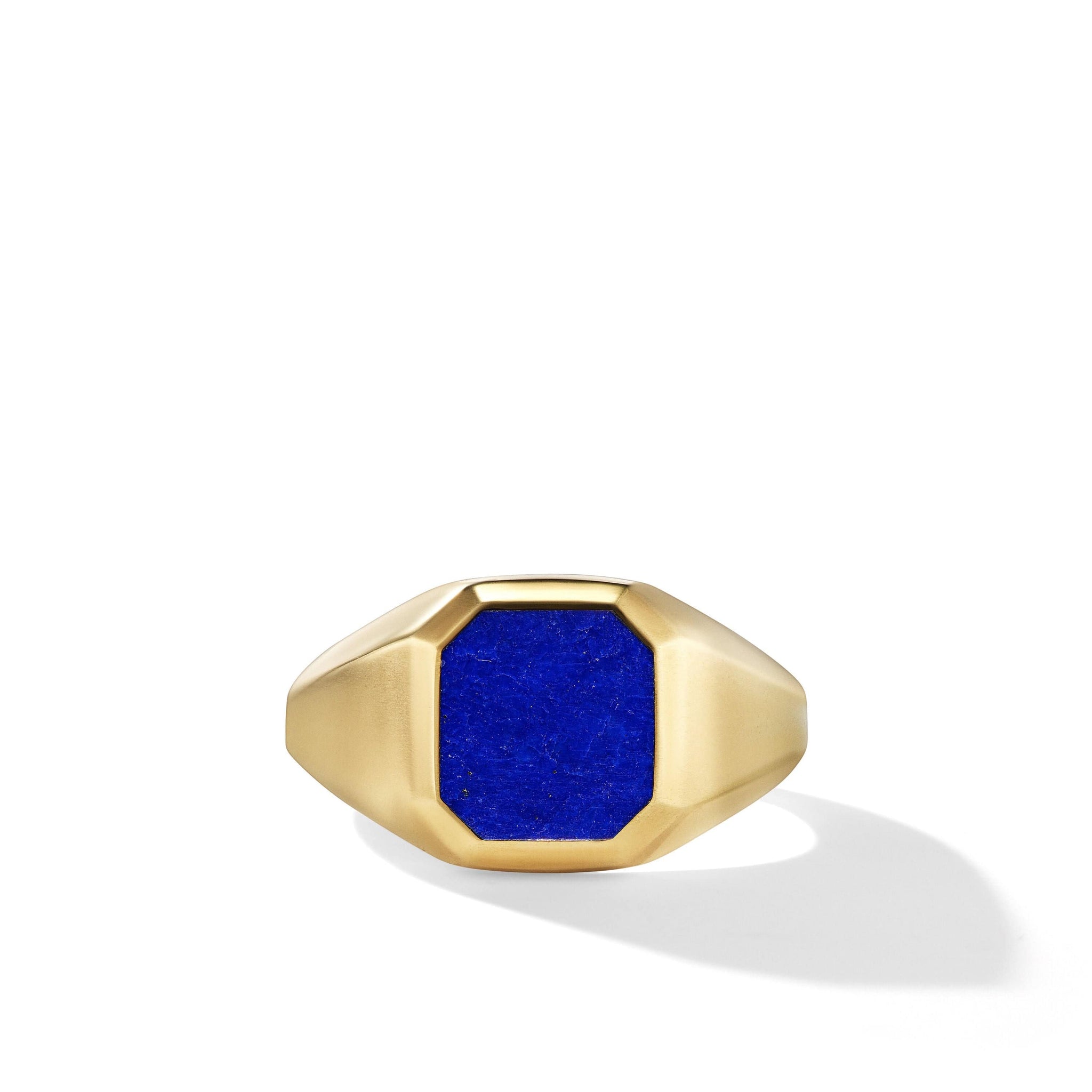 Streamline® Signet Ring in 18K Yellow Gold with Lapis