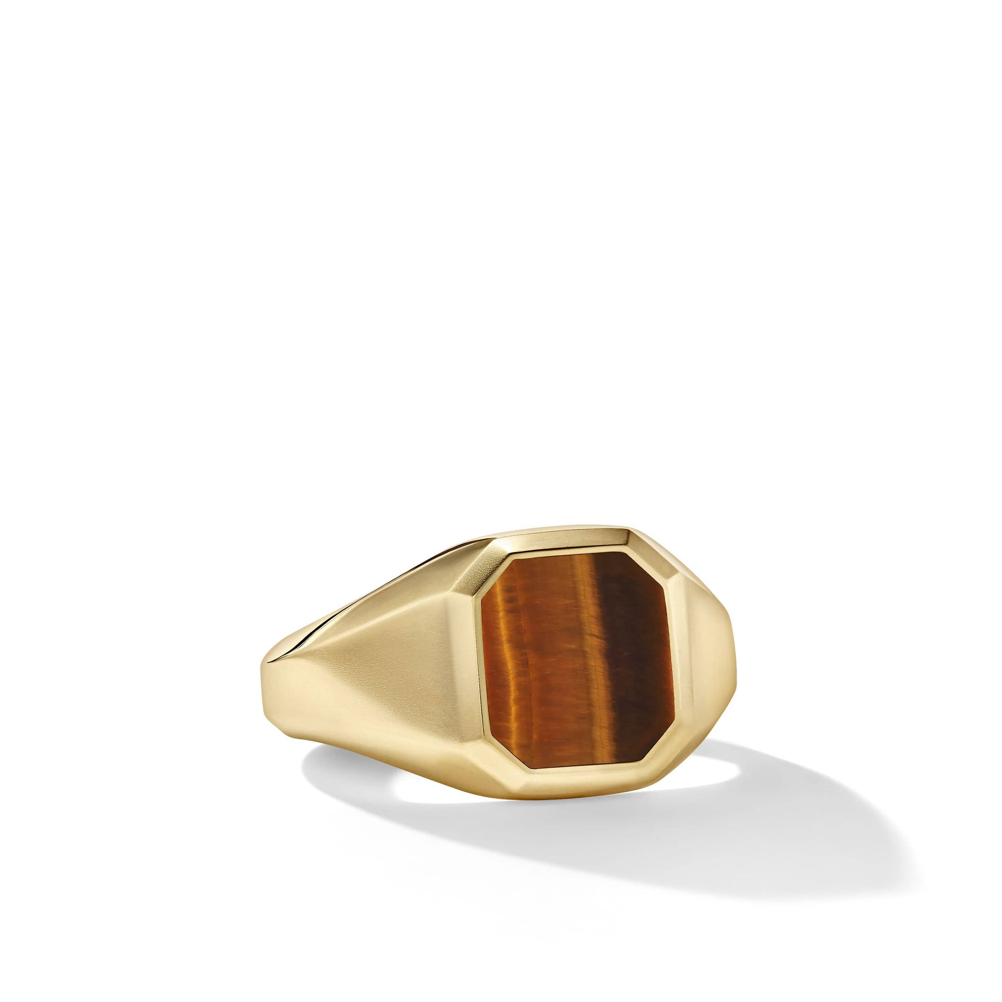 Streamline® Signet Ring in 18K Yellow Gold with Tiger's Eye