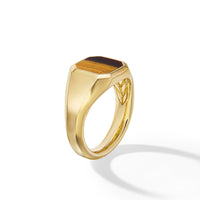 Streamline® Signet Ring in 18K Yellow Gold with Tiger's Eye