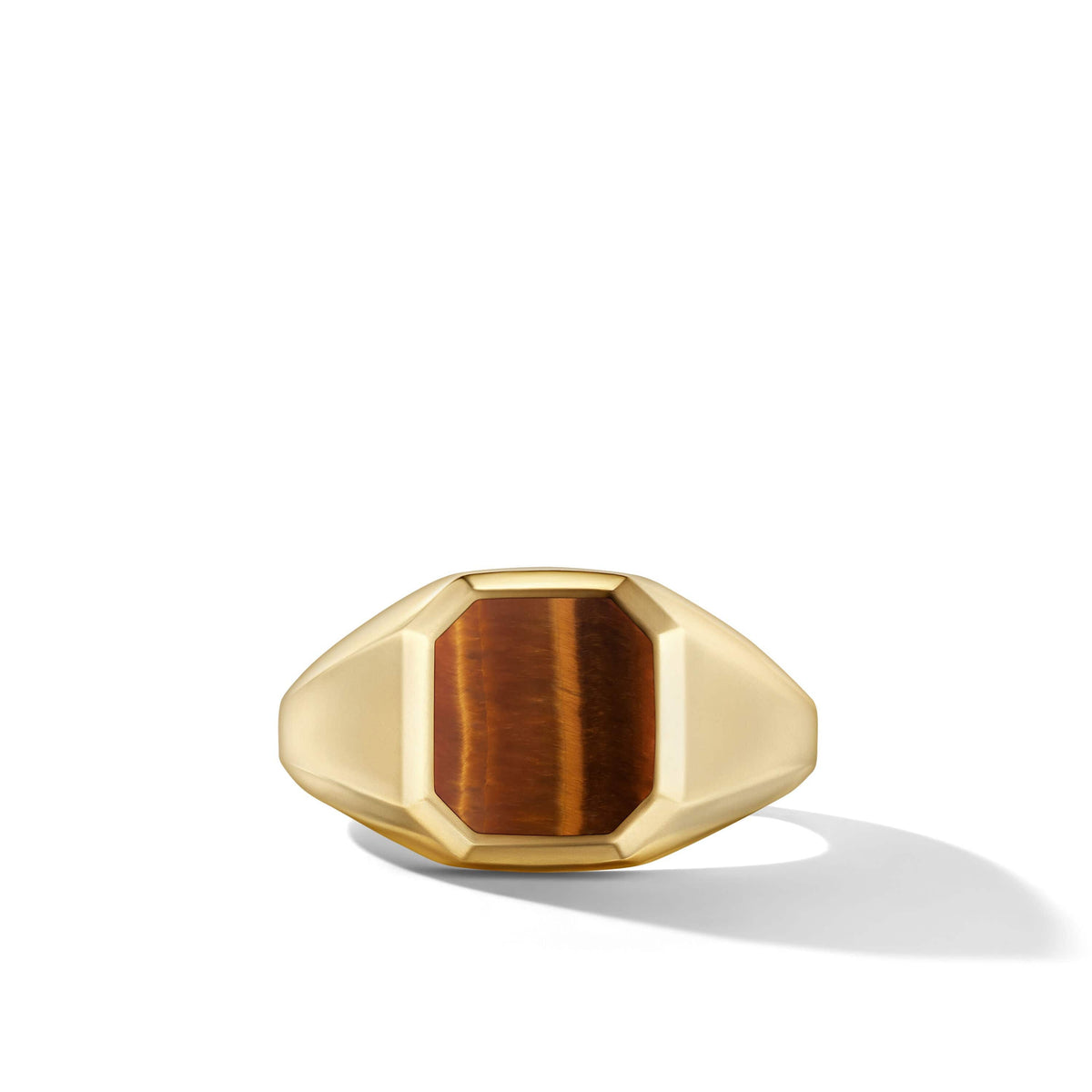 Streamline® Signet Ring in 18K Yellow Gold with Tiger's Eye