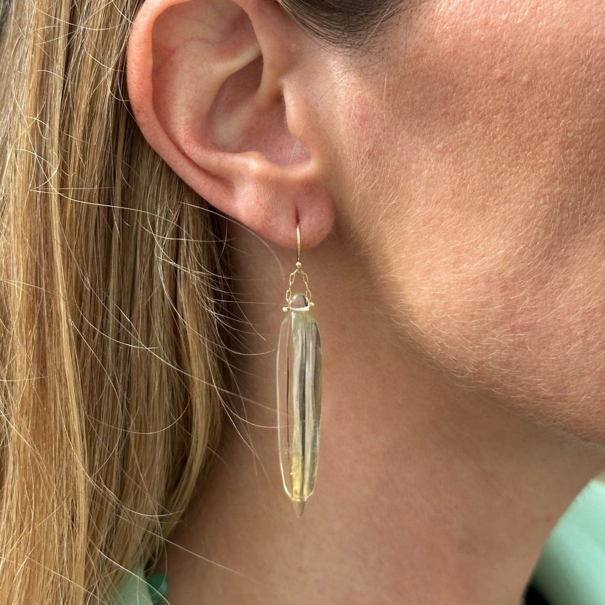 Needle on sale drop earrings