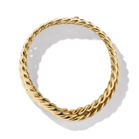 Sculpted Cable Double Wrap Bracelet in 18K Yellow Gold, 8.5mm