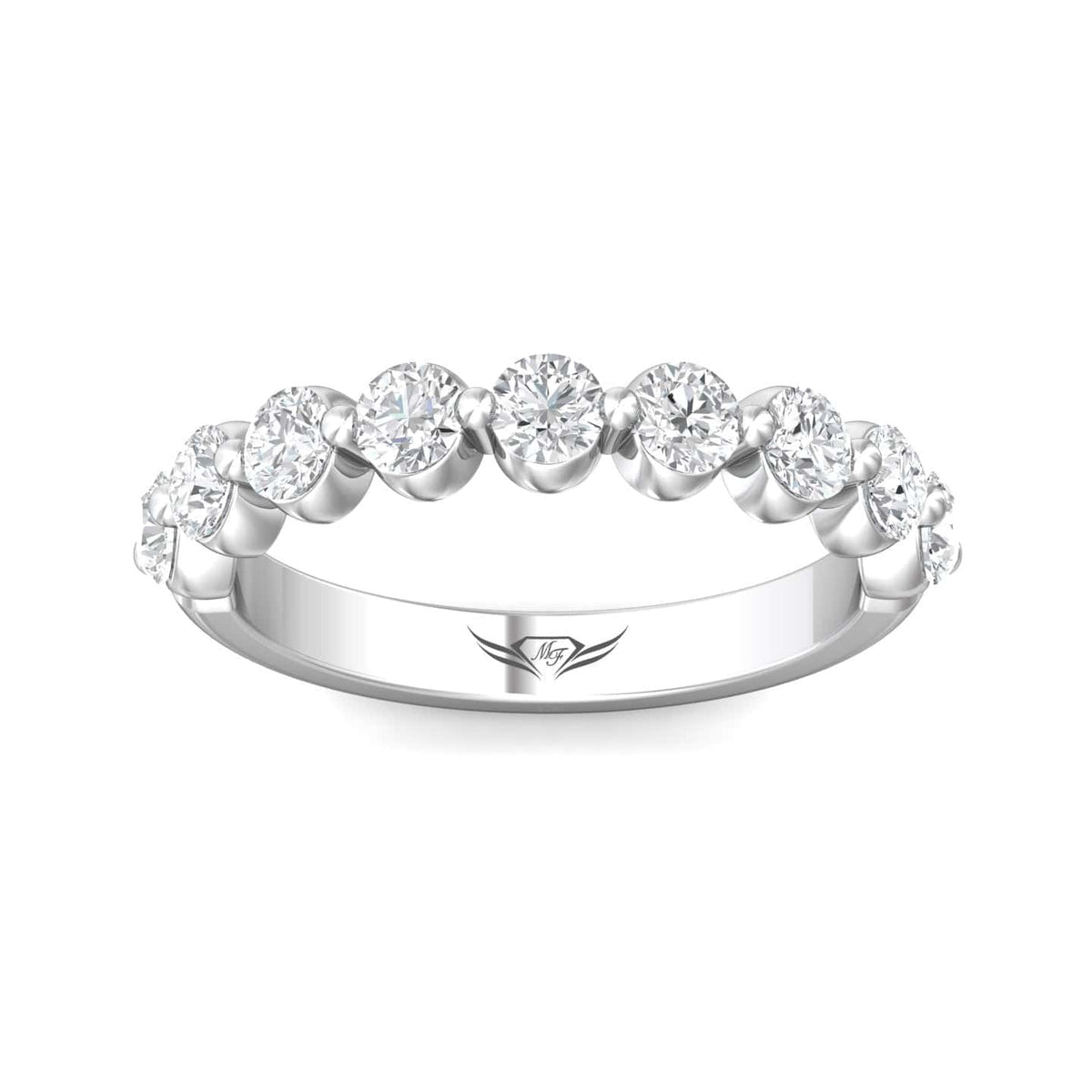 Platinum Single Prong Diamond Band