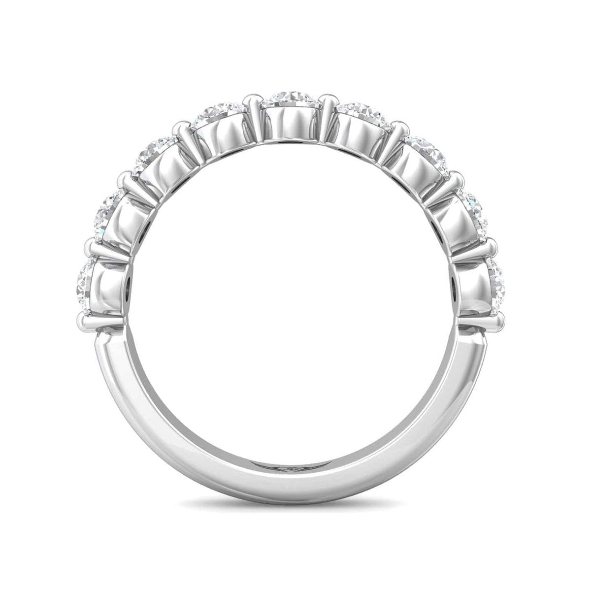 Platinum Single Prong Diamond Band