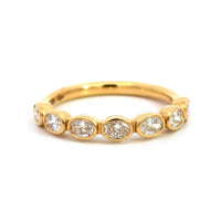 18K Yellow Gold Bezel Set Diamond Band