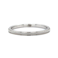 14K White Gold 1.5mm Raised Milgrain Band