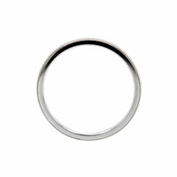 14K White Gold 1.5mm Raised Milgrain Band